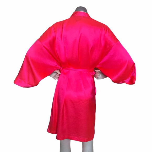 Victoria’s Secret Bright Pink Silky Robe - Picture 11 of 15